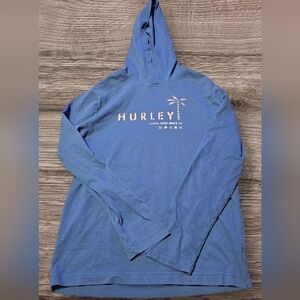 Women's HURLEY Sz S Long Sleeve Hooded Tshirt Material